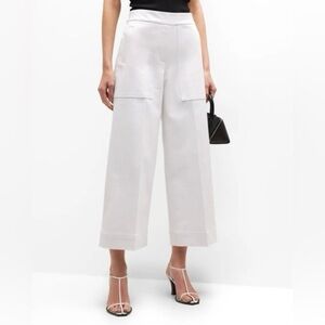 NWOT Spanx On-the-Go Cropped Wide Leg Pants White Size Large